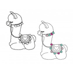 Stickdatei - Lama 3 Line Art